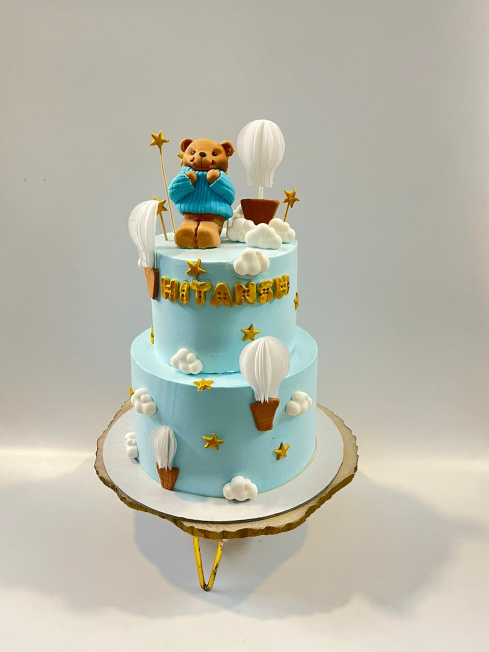 Pink bow celebration cake