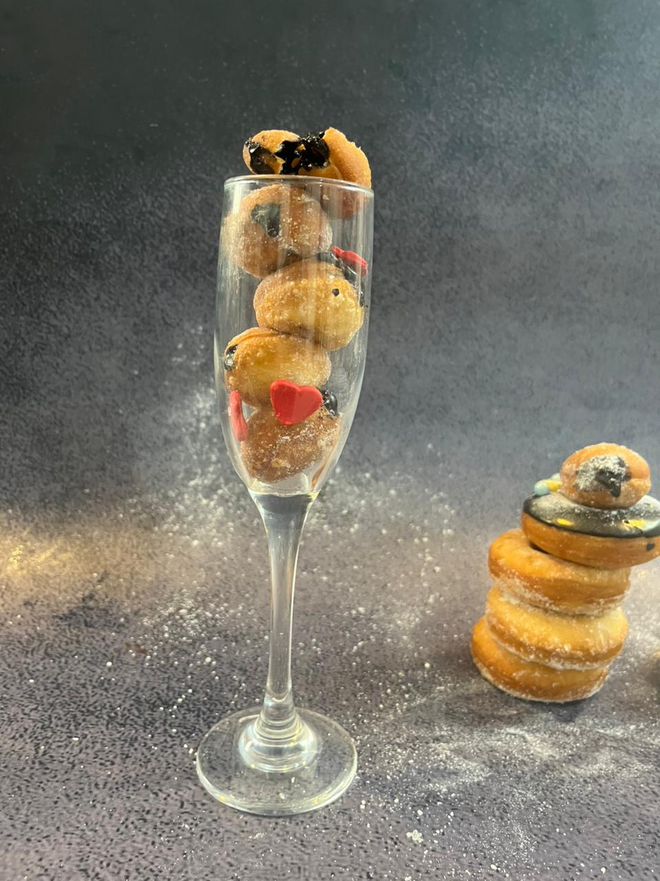 Umbrella cake with buttercream flowers